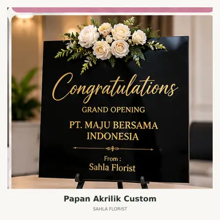 Papan Bunga Akrilik Monas
